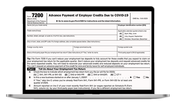 Form 7200 Advance of Employer Credits Due to COVID-19